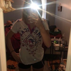 Short sleeve American fighter shirt